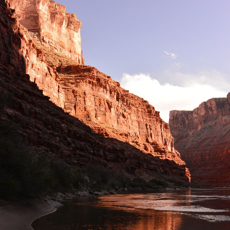 picture of grand canyon wall from river level