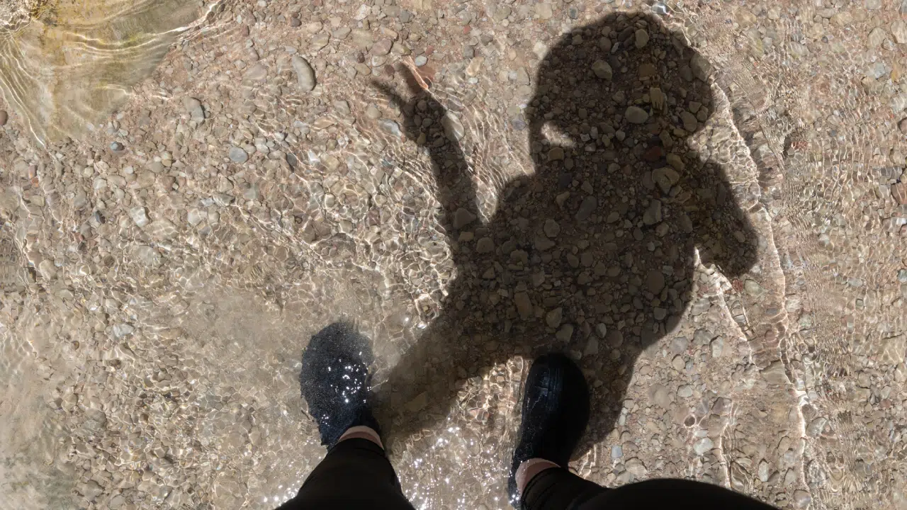 Photo of shadow of a person on Grand Canyon Trip