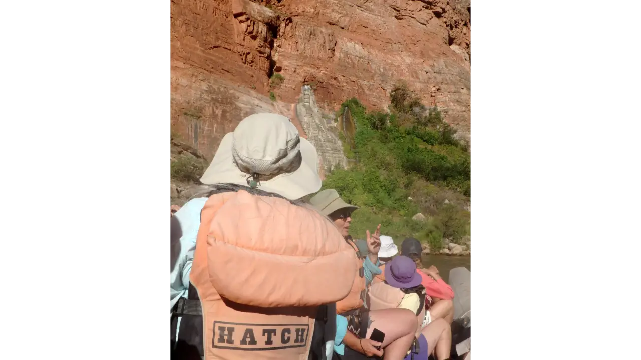 Hatch River Expeditions customers on boat