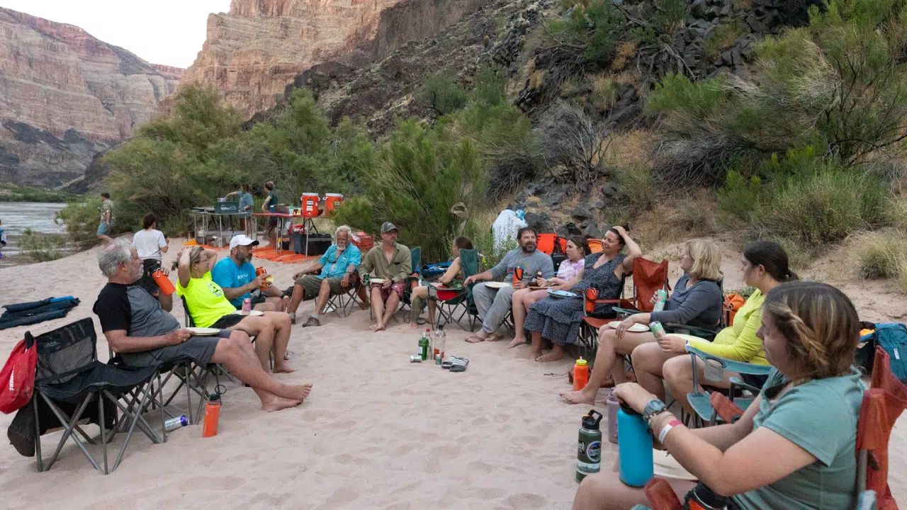 Guests of Hatch River Expeditions in Chair Circle