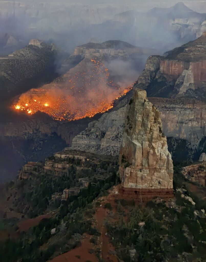 View of Dragon bravo Fire Credit: NPS