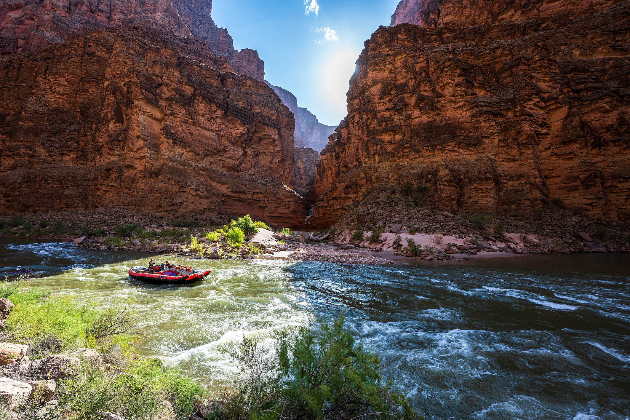 Plan a grand canyon rafting trip on a hatch motor boat Credit: Micheal Nuemann