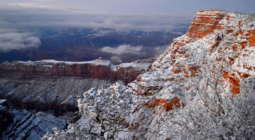The Grand Canyon in snow Credit:NPS