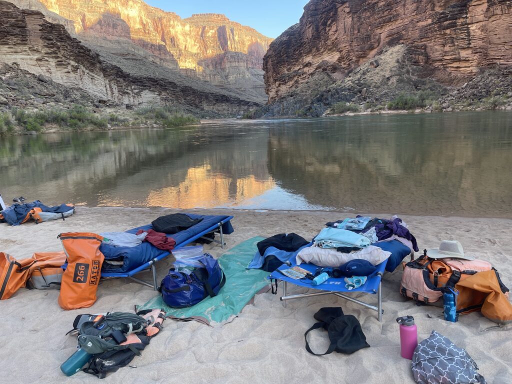 Camp with everything a guest packed for a river trip credit: John Dillon