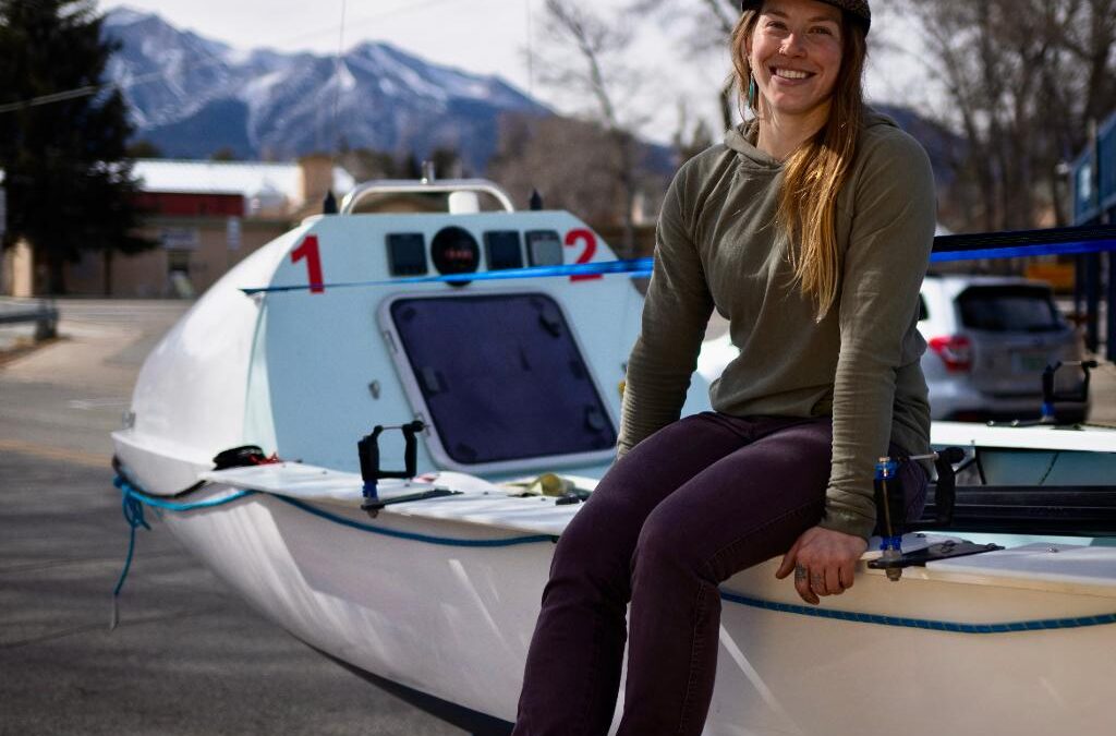Hatch river guide, Kelsey Pfendler, talks to NPR and Outside while rowing solo across the Pacific!