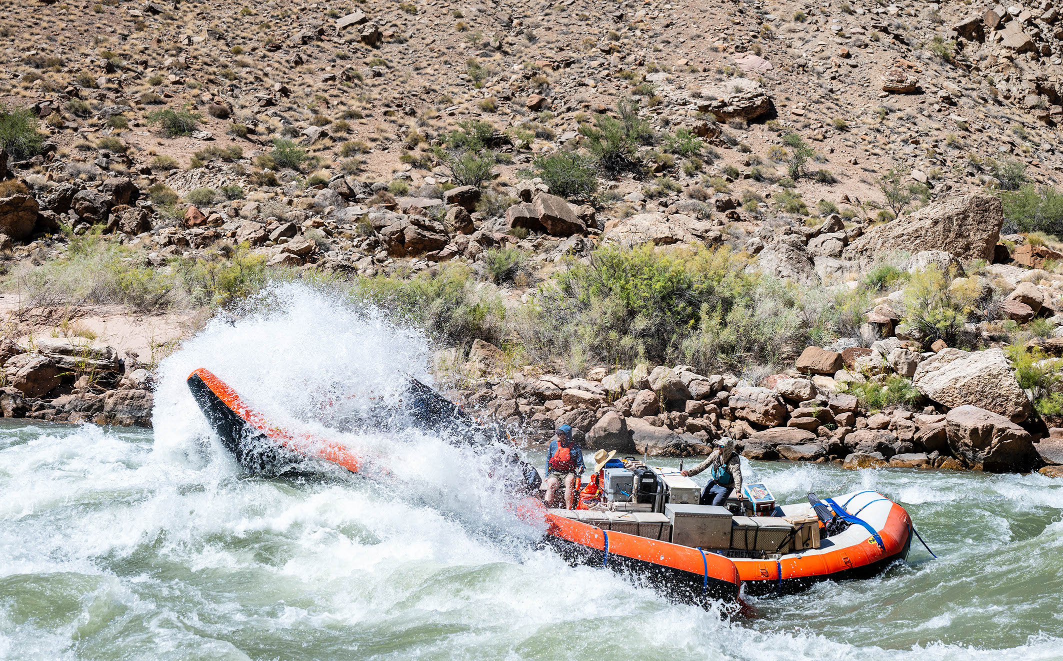 Hatch boat in Grand Canyon Rapids Credit: Micheal Nuemann