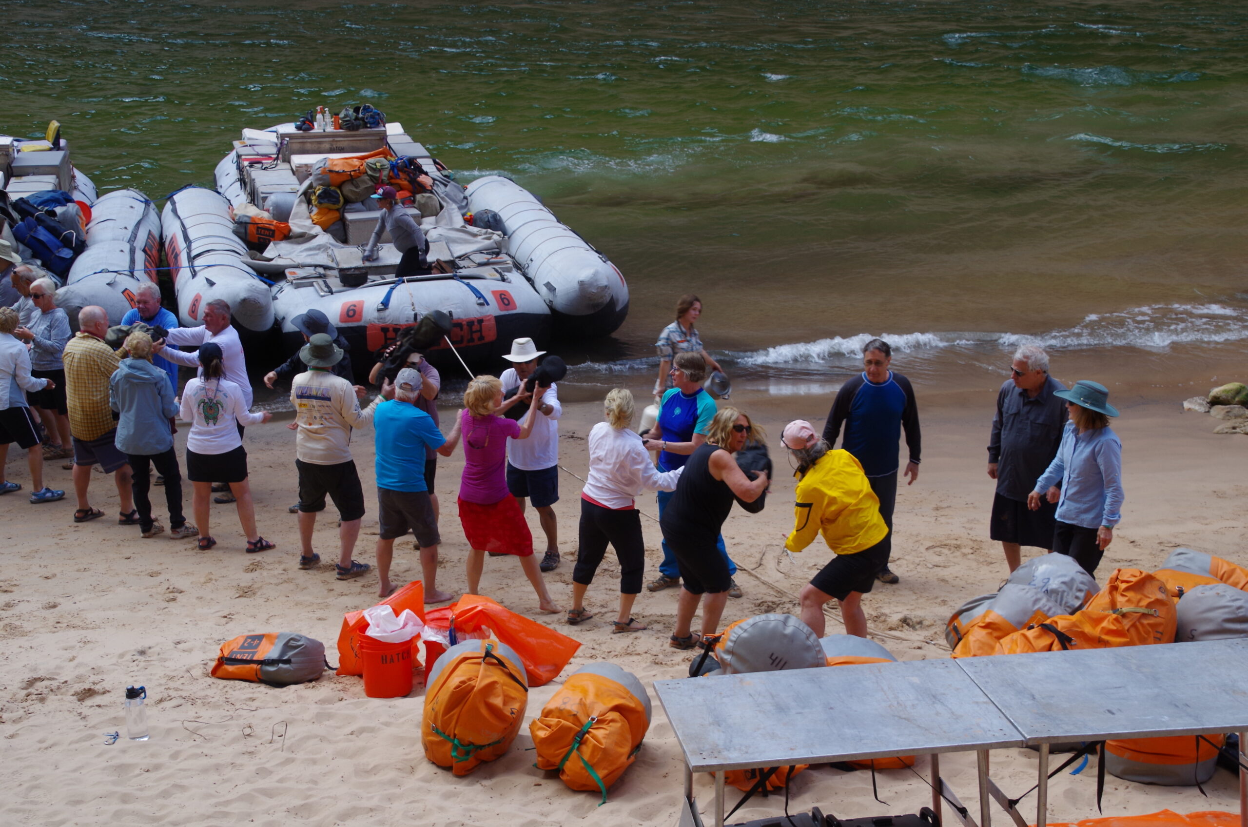 Duffel line on a Hatch trip Credit: John Dillon